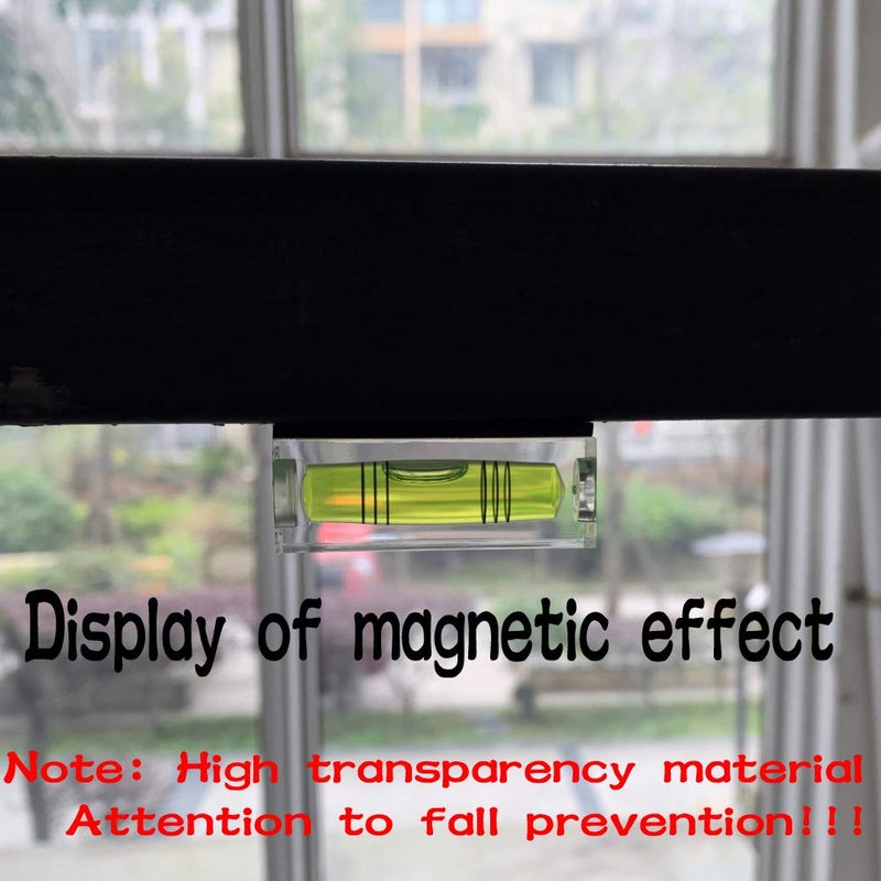 The Yan He Mini Level Bubble Small Horizontal Bubble Three Line Horizontal Pearl Level Magnetometer (52 * 20 * 15mm Green magnetism 2PCS) - Image 5